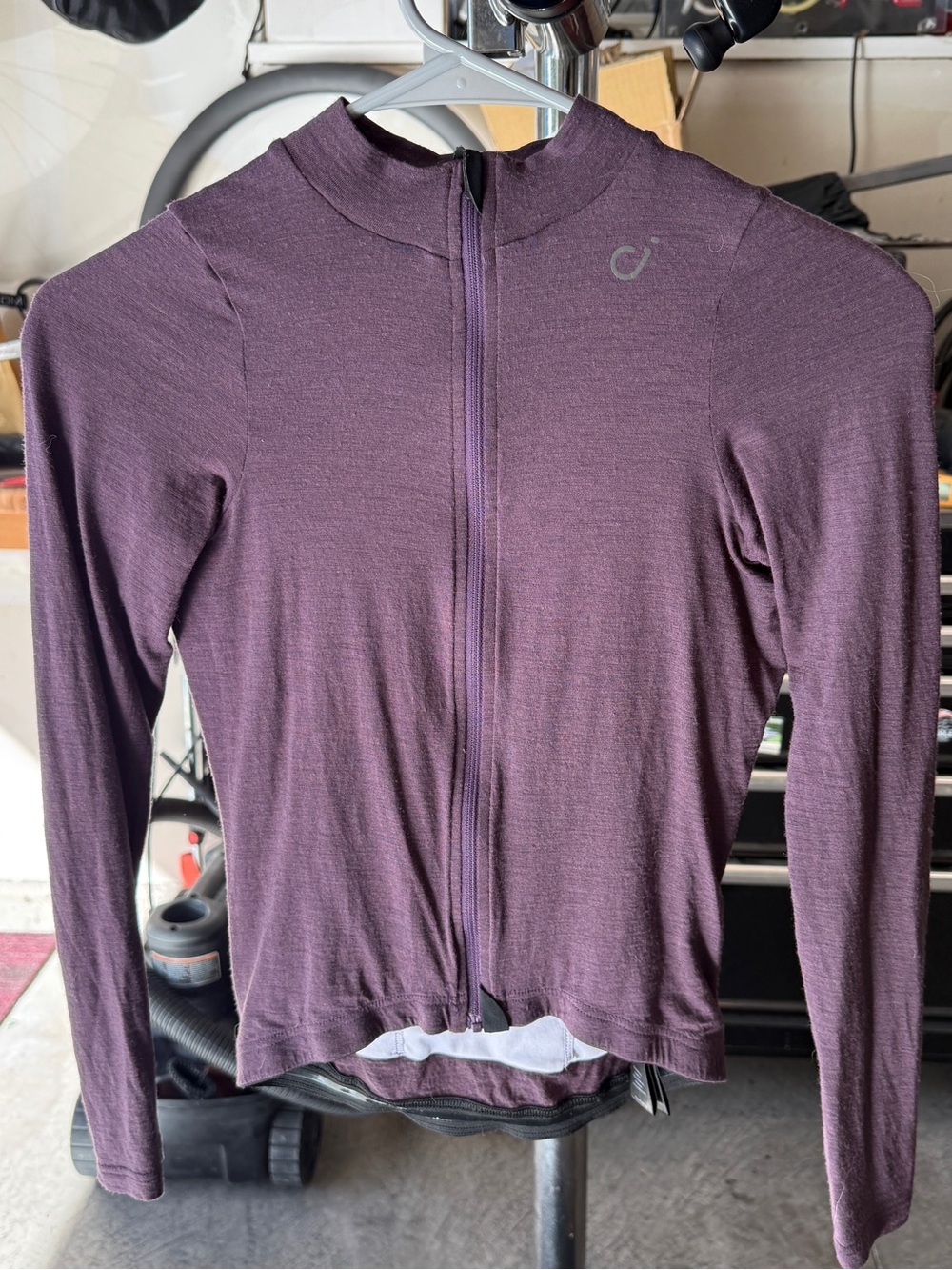 Velocio Concept Merino Long Sleeve Jersey, Midnight Plum, Women’s XS